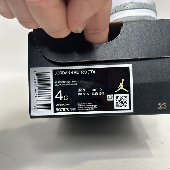 Nike Air Jordan 4 Retro TD “Midnight Navy White” 2024 - Picture 5 of 5